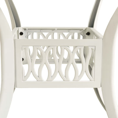 Garden Table White 90x90x73 cm Cast Aluminium