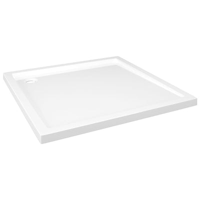 Square ABS Shower Base Tray White 80x80 cm