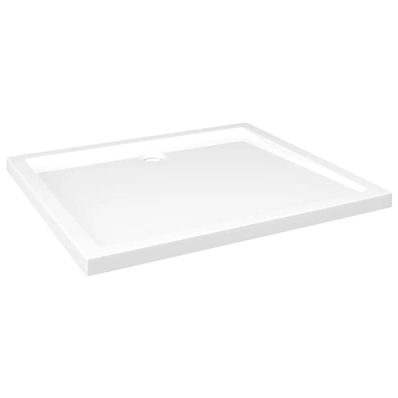 Rectangular ABS Shower Base Tray White 80x90 cm