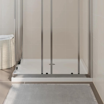 Rectangular ABS Shower Base Tray White 80x90 cm