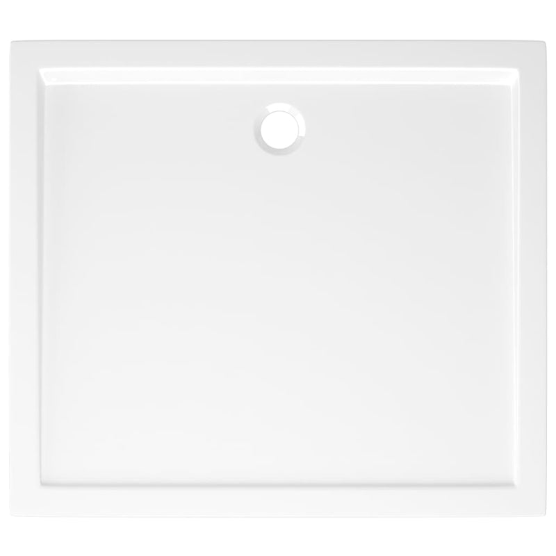 Rectangular ABS Shower Base Tray White 80x90 cm