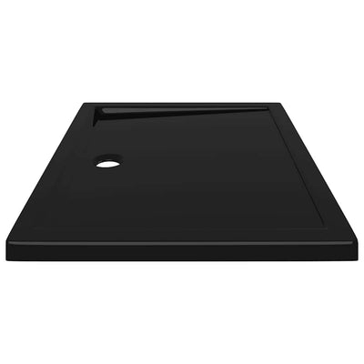 Rectangular ABS Shower Base Tray Black 80x100 cm