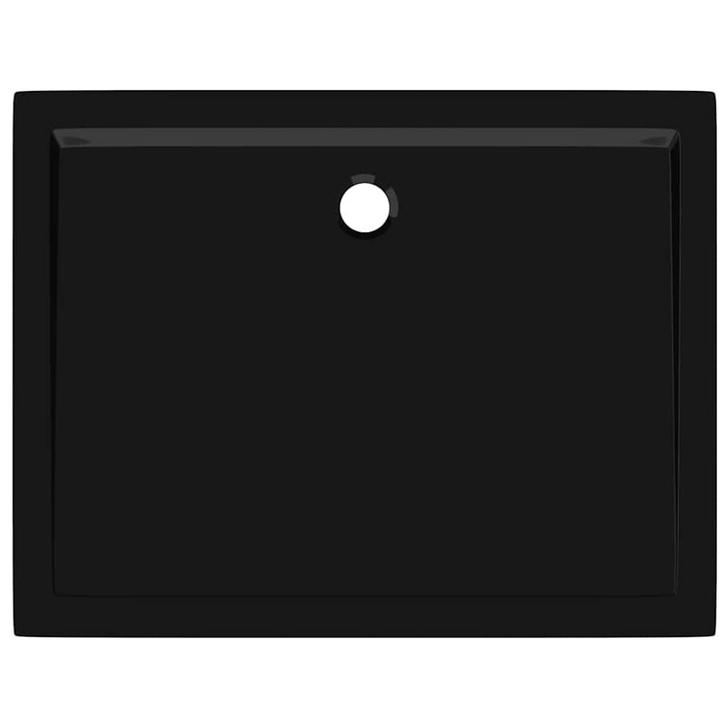 Rectangular ABS Shower Base Tray Black 80x100 cm