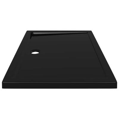 Rectangular ABS Shower Base Tray Black 80x110 cm