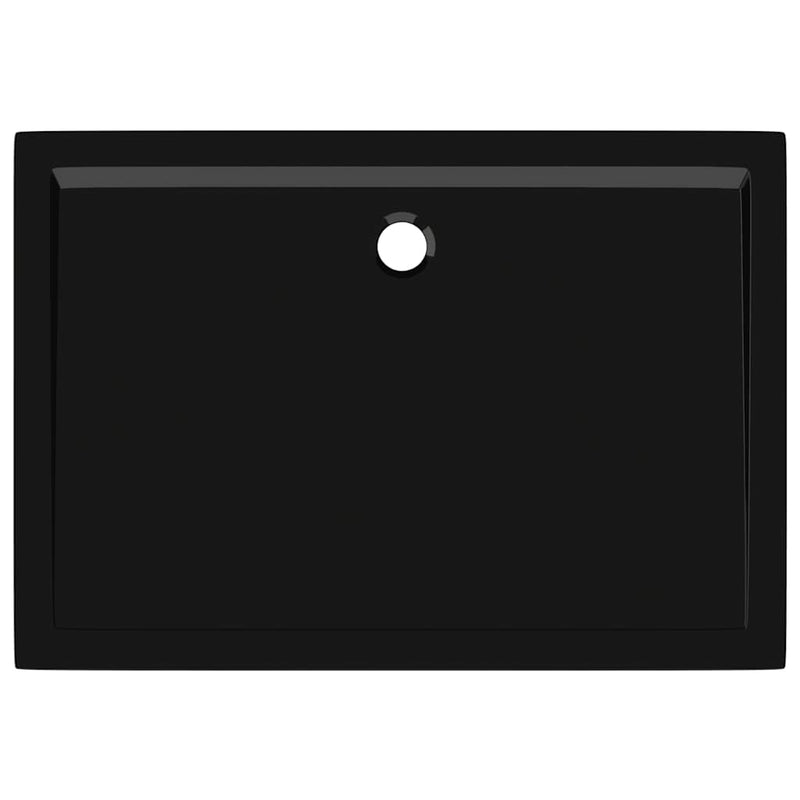 Rectangular ABS Shower Base Tray Black 80x110 cm