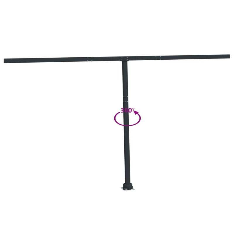 Awning Post Set Anthracite 450x245 cm Iron