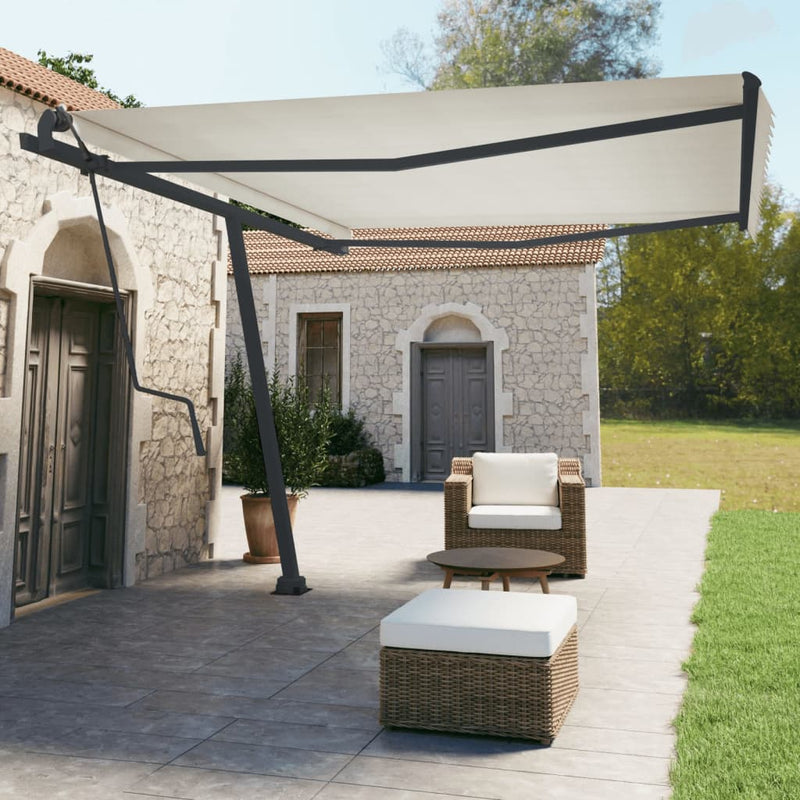 Awning Post Set Anthracite 450x245 cm Iron