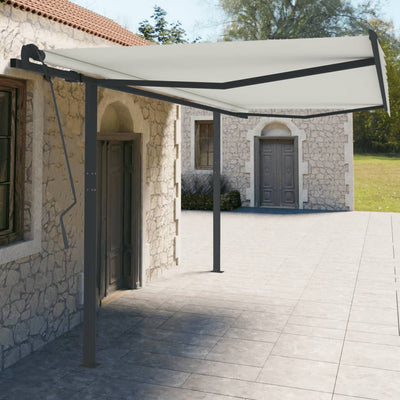 Awning Post Set Anthracite 450x245 cm Iron