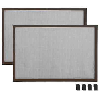 Extendable Insect Screen for Windows Brown (100-193)x75 cm