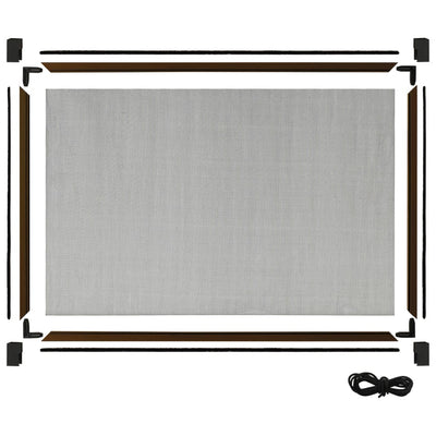 Extendable Insect Screen for Windows Brown (100-193)x75 cm