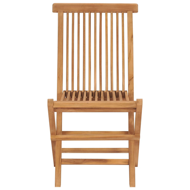 Folding Garden Chairs 2 pcs Solid Wood Teak