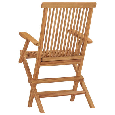 Folding Garden Chairs 2 pcs Solid Wood Teak