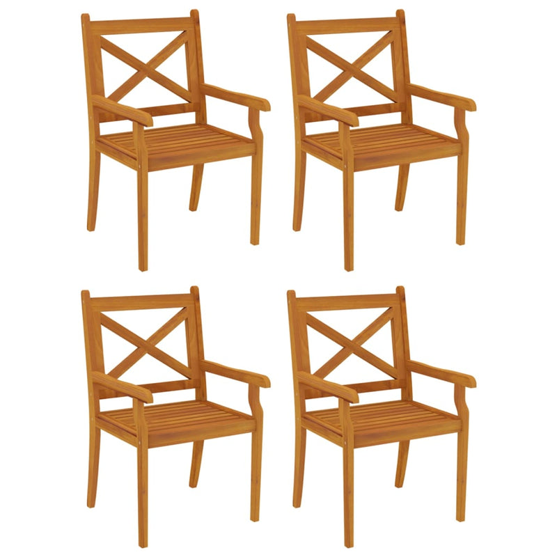 5 Piece Garden Dining Set Solid Wood Acacia