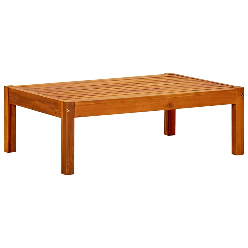 Garden Bench with Table & Footrests Solid Acacia Wood