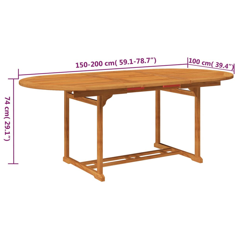 5 Piece Garden Dining Set Solid Acacia Wood