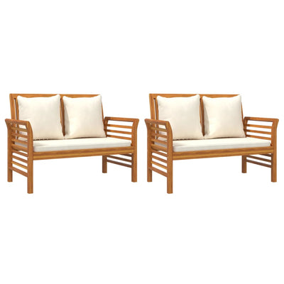 3 Piece Garden Lounge Set with Cushions Solid Wood Acacia