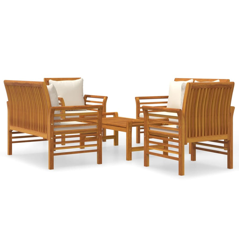 5 Piece Garden Lounge Set with Cushions Solid Wood Acacia