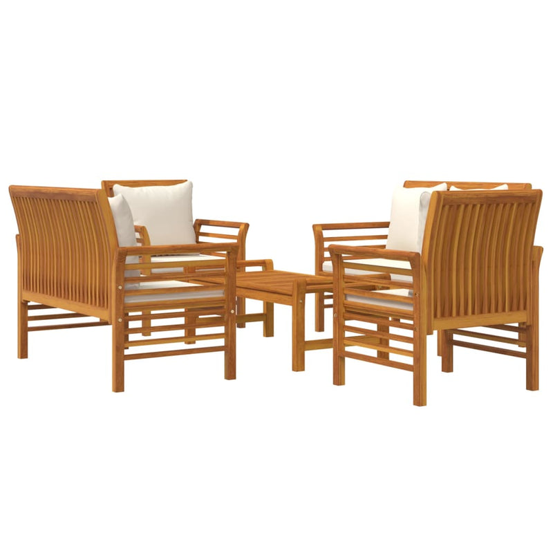 5 Piece Garden Lounge Set with Cushions Solid Wood Acacia