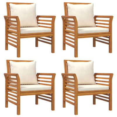 5 Piece Garden Lounge Set with Cushions Solid Wood Acacia