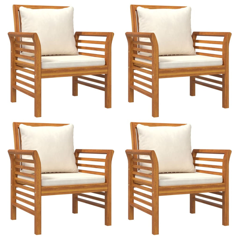 5 Piece Garden Lounge Set with Cushions Solid Wood Acacia