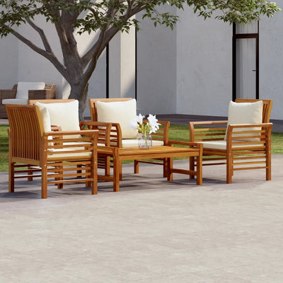 5 Piece Garden Lounge Set with Cushions Solid Wood Acacia