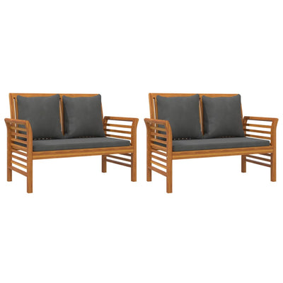 5 Piece Garden Lounge Set with Cushions Solid Wood Acacia