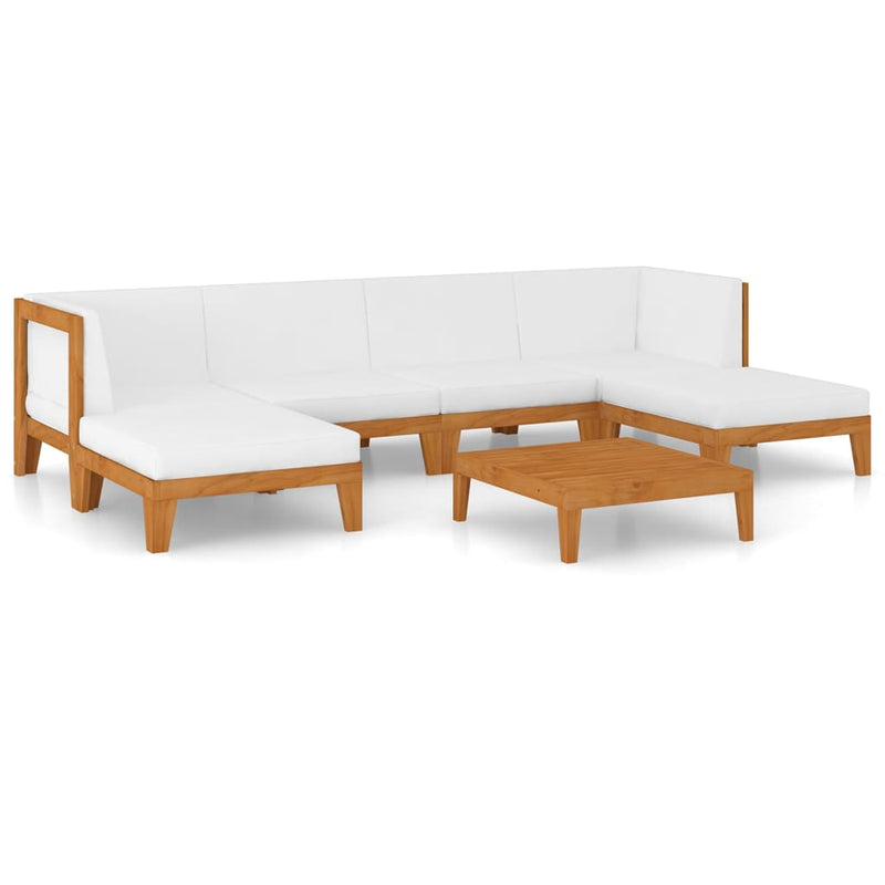 7 Piece Garden Lounge Set with Cushions Solid Acacia Wood