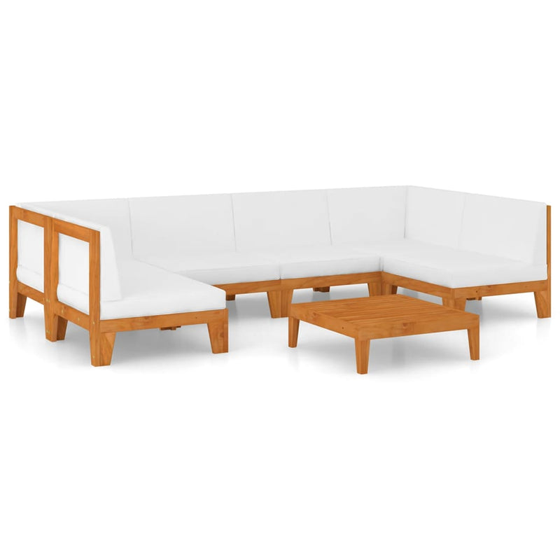 7 Piece Garden Lounge Set with Cushions Solid Acacia Wood