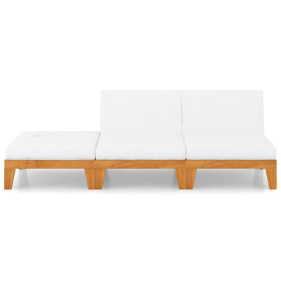 3 Piece Garden Lounge Set with Cushions Solid Acacia Wood