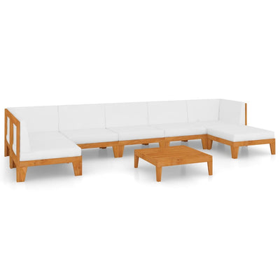 8 Piece Garden Lounge Set with Cushions Solid Acacia Wood