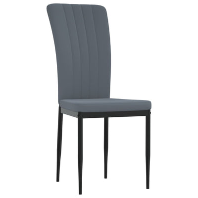 Dining Chairs 4 pcs Dark Grey Velvet