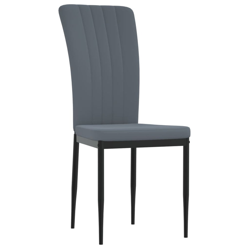 Dining Chairs 4 pcs Dark Grey Velvet