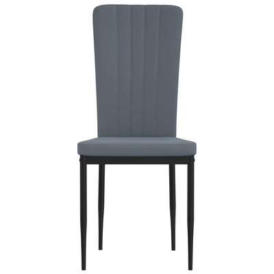 Dining Chairs 4 pcs Dark Grey Velvet