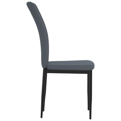 Dining Chairs 4 pcs Dark Grey Velvet