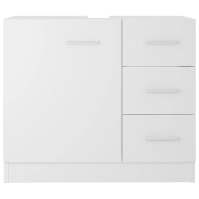 Sink Cabinet White 63x30x54 cm Engineered Wood