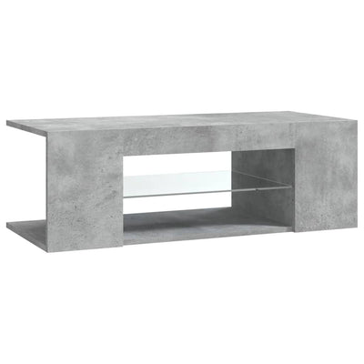 TV Cabinet with LED Lights Concrete Grey 90x39x30 cm