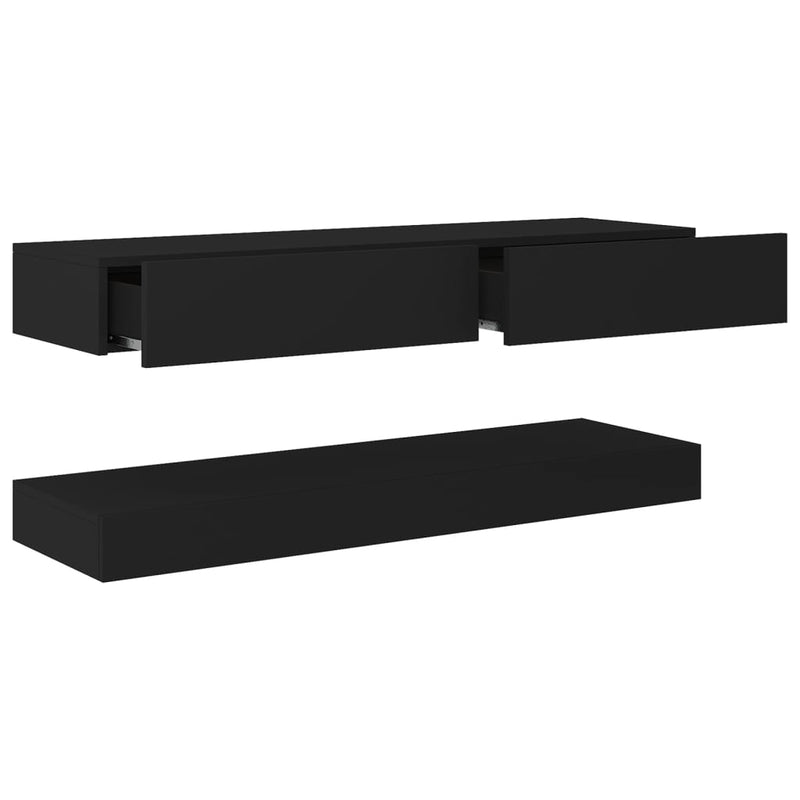 TV Cabinet with LED Lights Black 120x35 cm