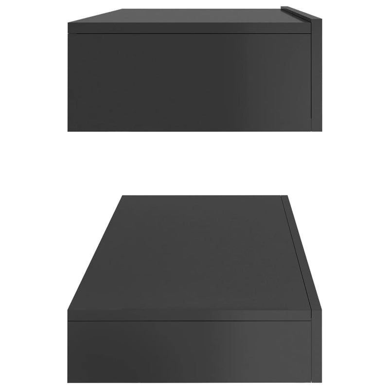 TV Cabinet with LED Lights High Gloss Grey 120x35 cm