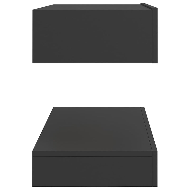 TV Cabinet with LED Lights Grey 90x35 cm