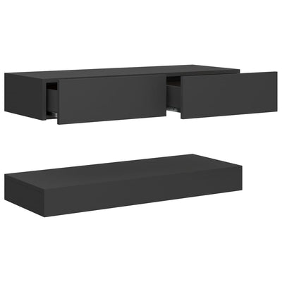 TV Cabinet with LED Lights Grey 90x35 cm