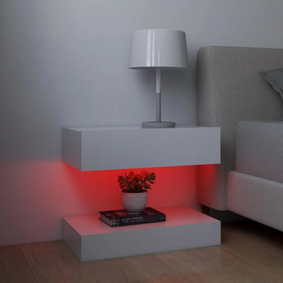 TV Cabinets with LED Lights 2 pcs White 60x35 cm