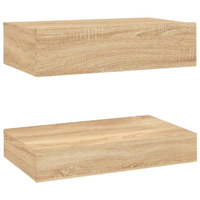 TV Cabinet with LED Lights Sonoma Oak 60x35 cm