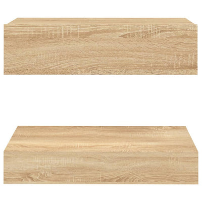 TV Cabinet with LED Lights Sonoma Oak 60x35 cm