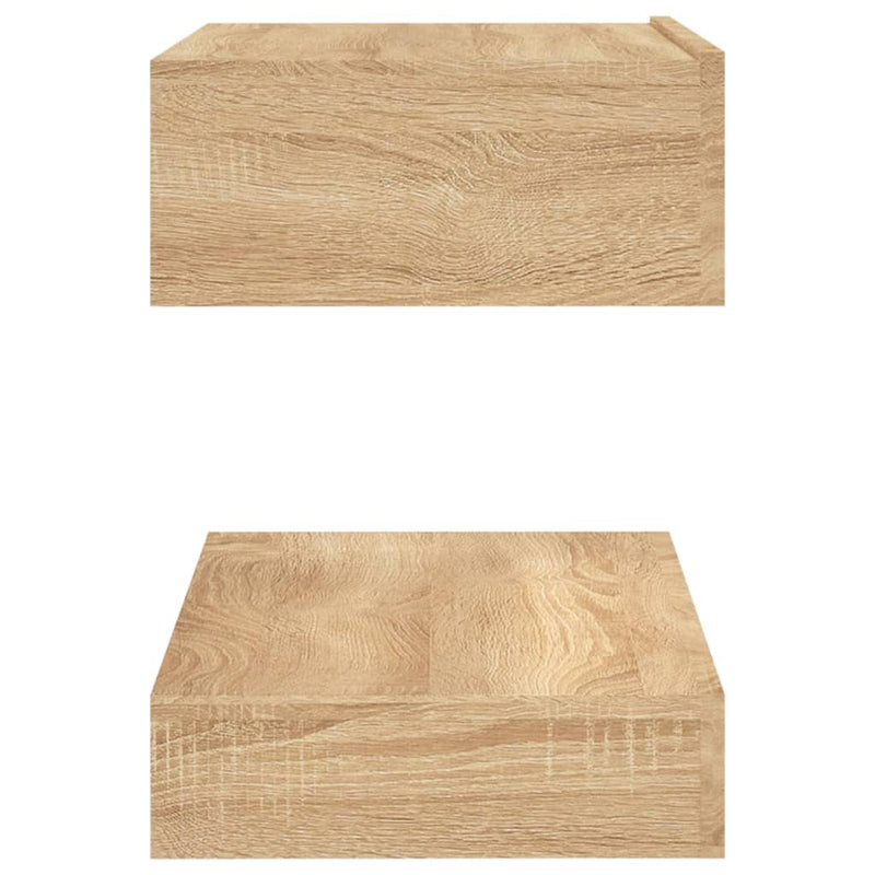 TV Cabinet with LED Lights Sonoma Oak 60x35 cm