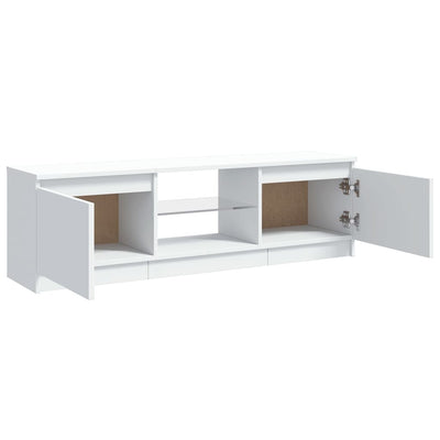 TV Cabinet with LED Lights White 120x30x35.5 cm