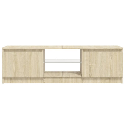 TV Cabinet with LED Lights Sonoma Oak 120x30x35.5 cm