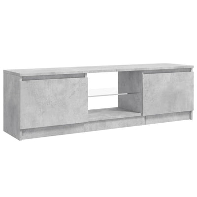 TV Cabinet with LED Lights Concrete Grey 120x30x35.5 cm