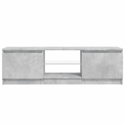 TV Cabinet with LED Lights Concrete Grey 120x30x35.5 cm