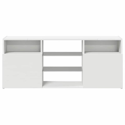 TV Cabinet with LED Lights White 120x30x50 cm