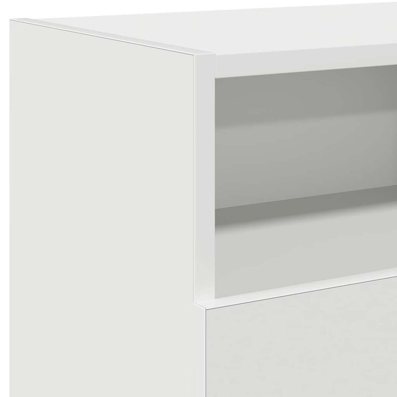 TV Cabinet with LED Lights White 120x30x50 cm